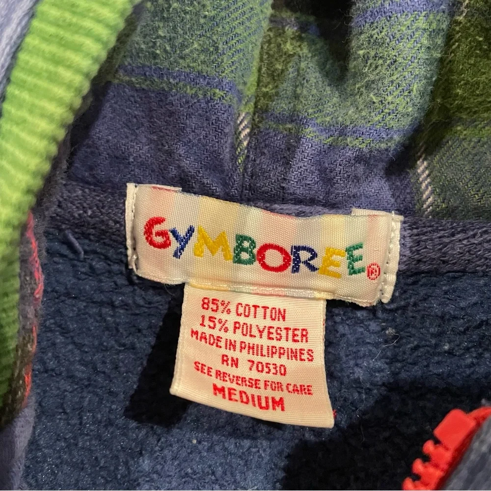 Vintage Gymboree 90s Colorblock Sporty 1/4 Zip Hoodie - Medium 2T 3T